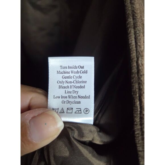 NWT Coldwater Creek Brown w/Purple Floral Embroidery Corduroy Jacket sz 12 - Picture 9 of 9